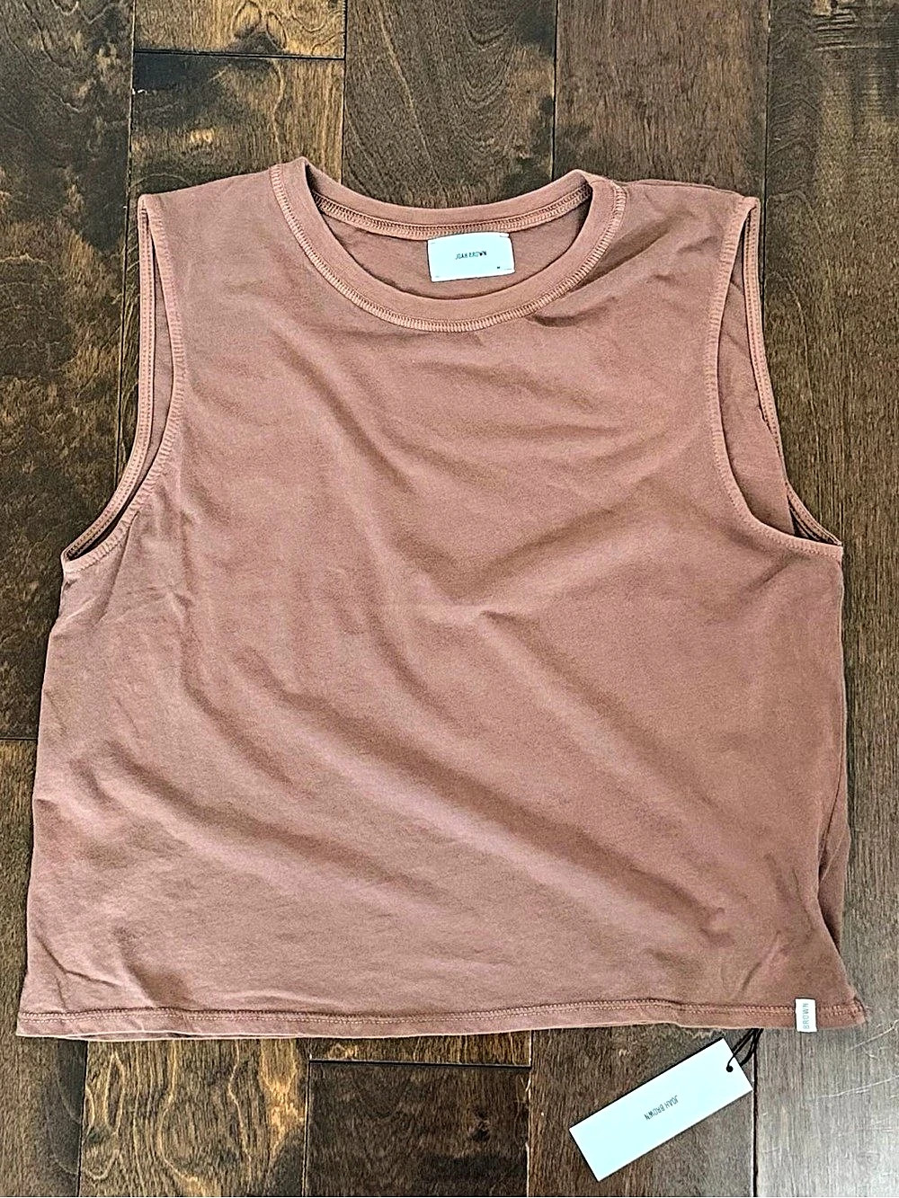 JOAH BROWN Classic Cotton Muscle Tank Top Size Medium Tobacco NWT